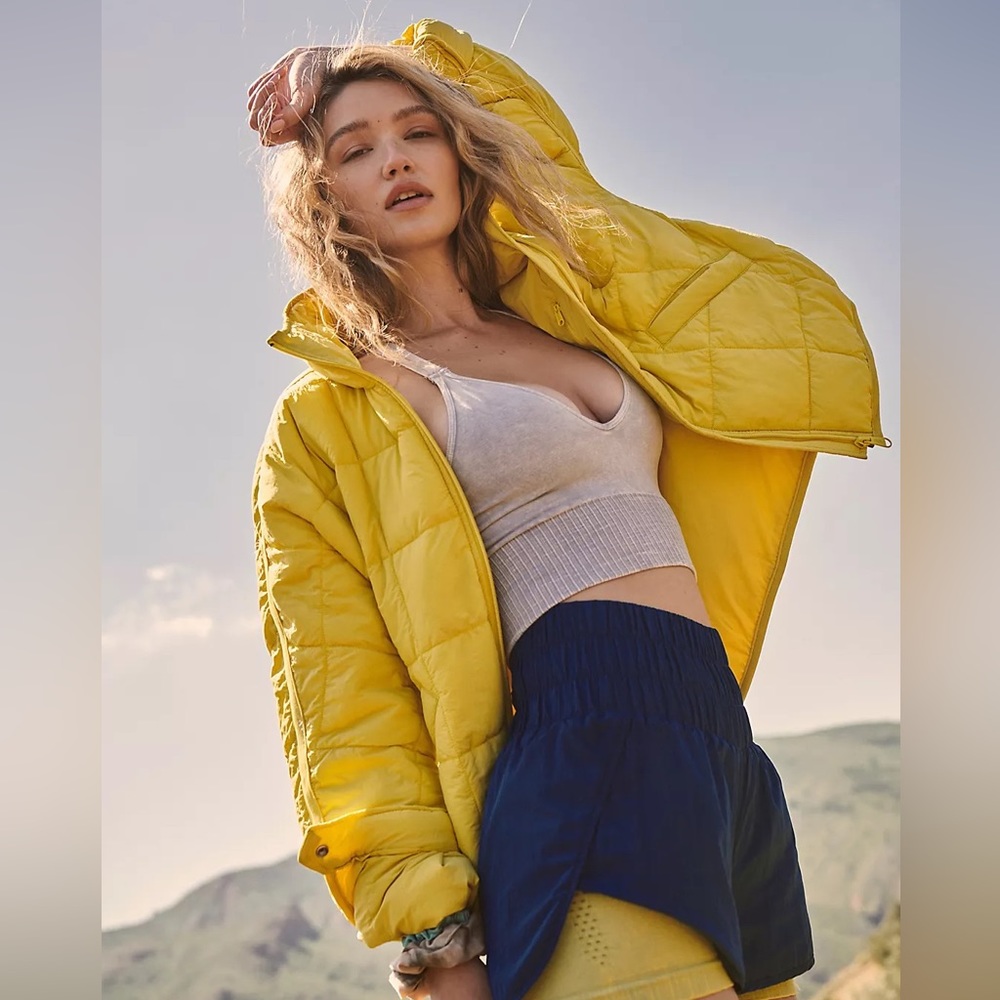 Tommy Hilfiger Quilted Yellow Windbreaker - Picture 3 of 6